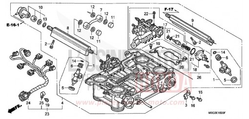 DROSSELKLAPPENGEHAEUSE (KOMPL.) VFR800FIW de 1998